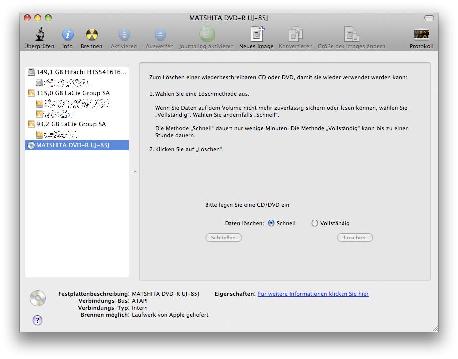 Disk Utility Apple MacOS Leopard